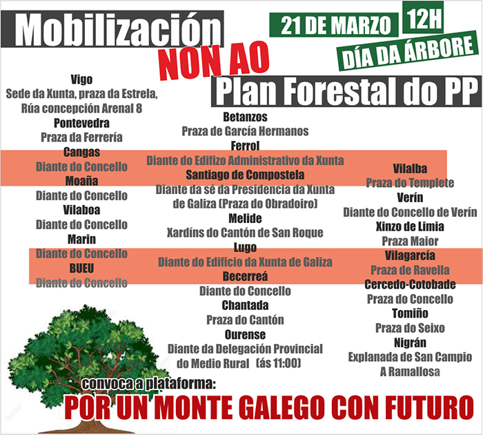 Mobilizacións Día da Árbore