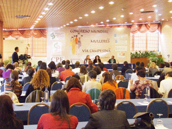 primeira xornada do Congreso Mundial das mulleres da VÍA CAMPESINA