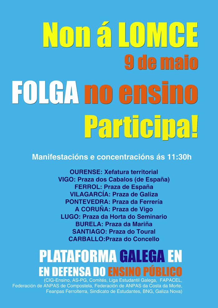 Folga ensino 9 de maio