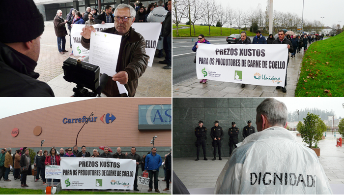 Manifestación sector cunícola