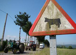 Tractorada dende Ordes a Santiago de Compostela