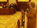 Carme Freire ante o pleno de Ferrol