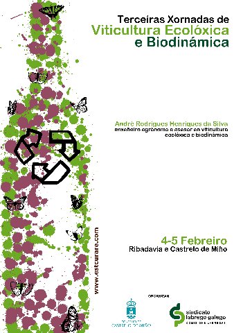 Cartaz xornadas viticultura ecolóxica e biodinámica