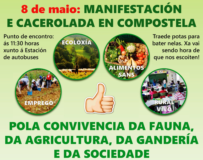 Manifestación 8 maio faun a salvaxe