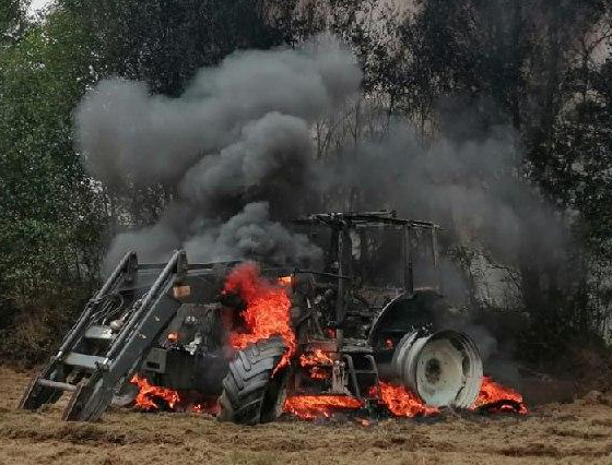 Incendio tractor