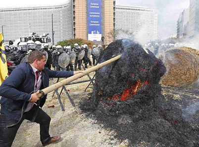 Protestas en Bruselas
