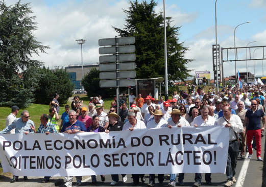 Manifestación sector lacteo