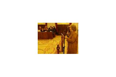 Carme Freire ante o pleno de Ferrol