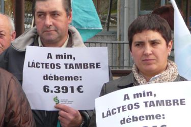 Protestas contra Lácteos Tambre