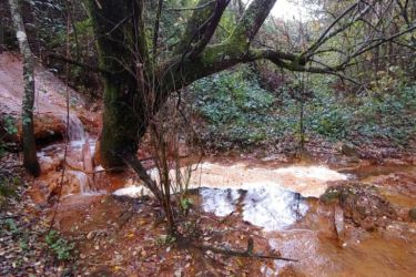 Leito fluvial contaminado pola actividade mineira irresponsable no municipio de Touro (A Coruña)